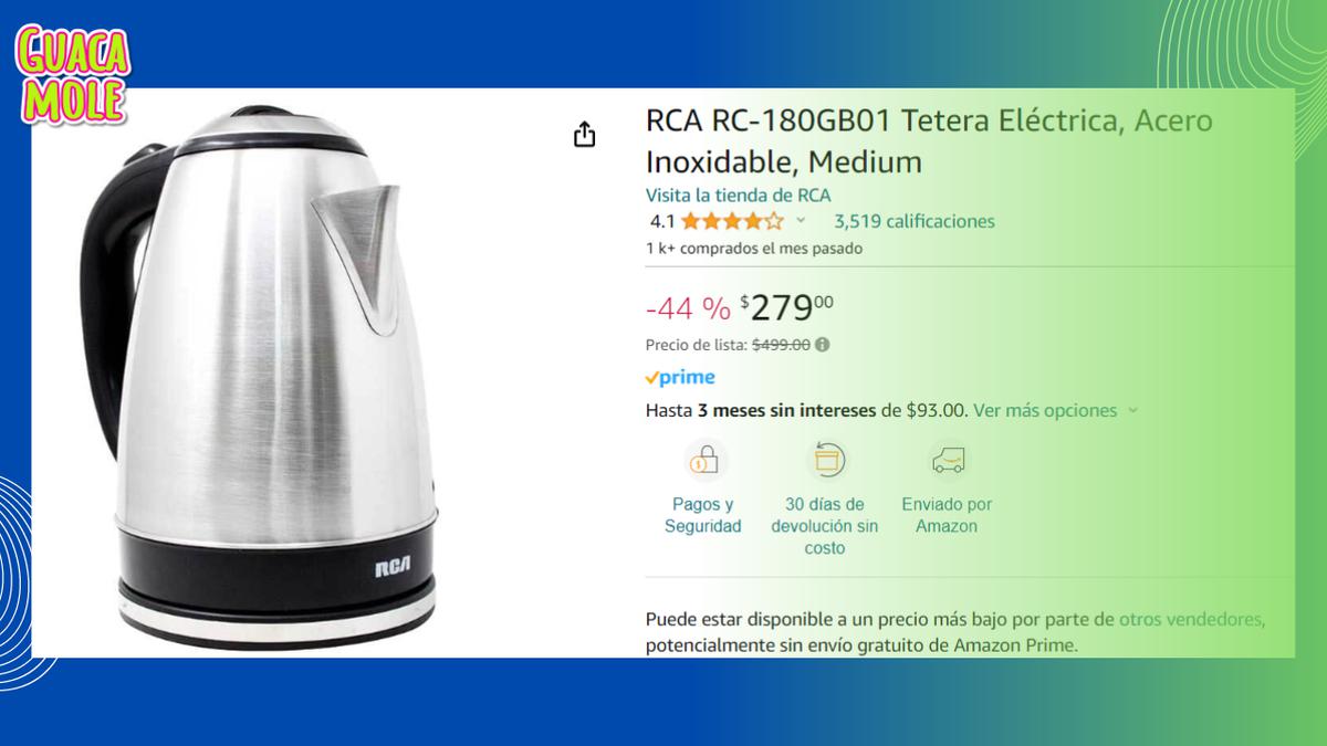 Tetera eléctrica | Pídela hasta tu casa con tan solo un clic  (Amazon.com).