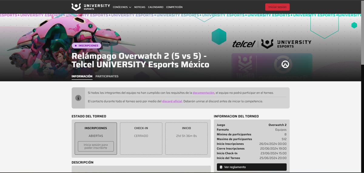 Torneo Overwatch 2 | Chécate todos los detalles del torneo de Overwatch 2 en la página web de University Sports. (universityesports)