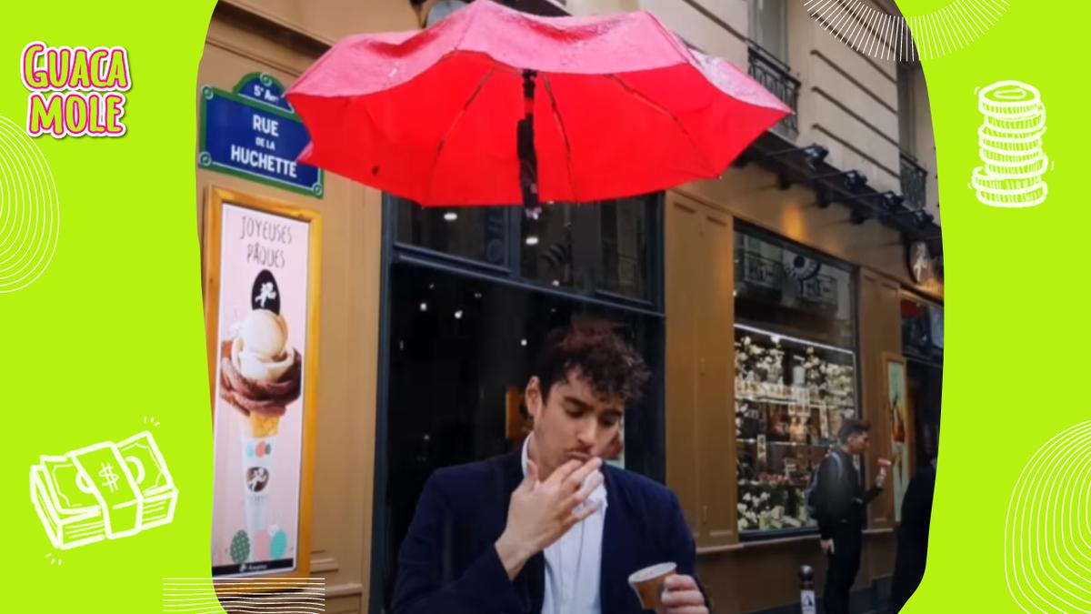 Paraguas drone | Con este nuevo paraguas podrás realizar otras cosas mientras caminas bajo la lluvia. (YouTube/Moulla)