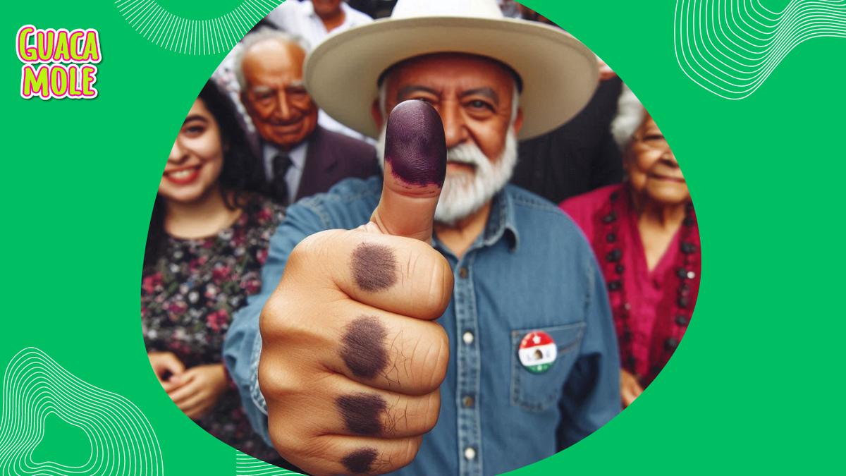 Dedo con tinta indeleble | Uno de los pasos básicos después de votar en México (Bing).