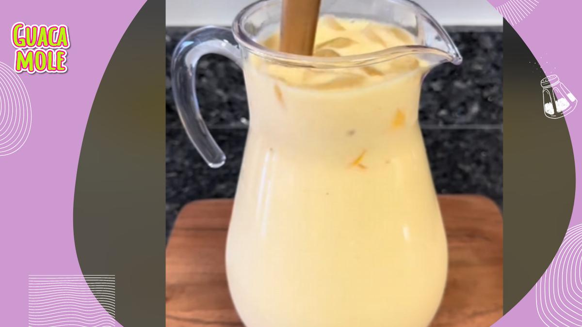Prepara esta rica, cremosa y refrescante agua de horchata de mango