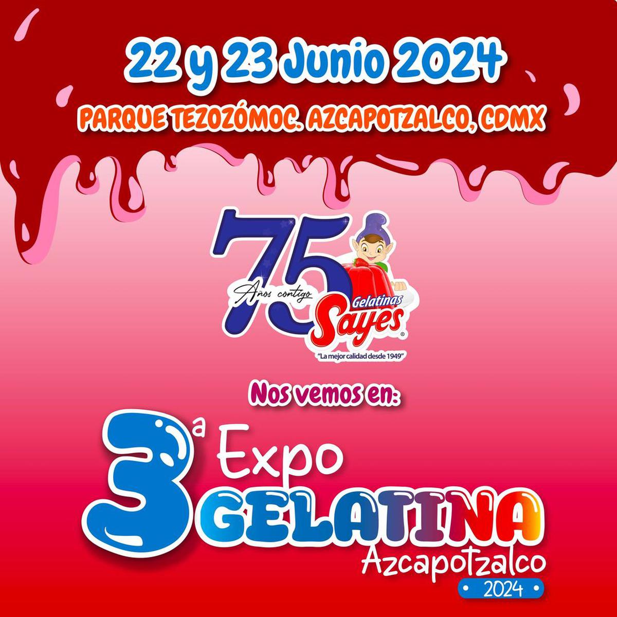 Expo Gelatina 2024 | La Expo Gelatina 2024 se llevará a cabo los días 22 y 23 de junio.
(Instagram/gelatinasayes)
