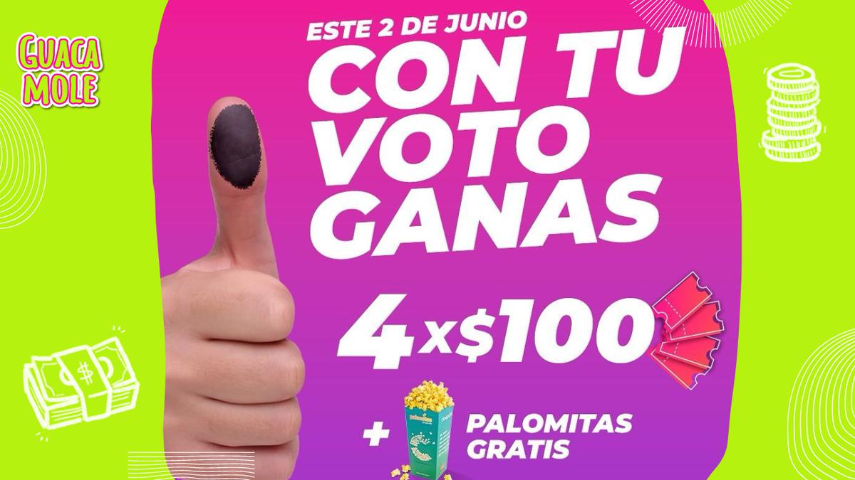 Cinépolis y voto 2024 | Aprovecha la gran promoción que Cinépolis tiene para ti este 2 de junio,  el día de las elecciones de México. (Instagram/Cinépolismx)