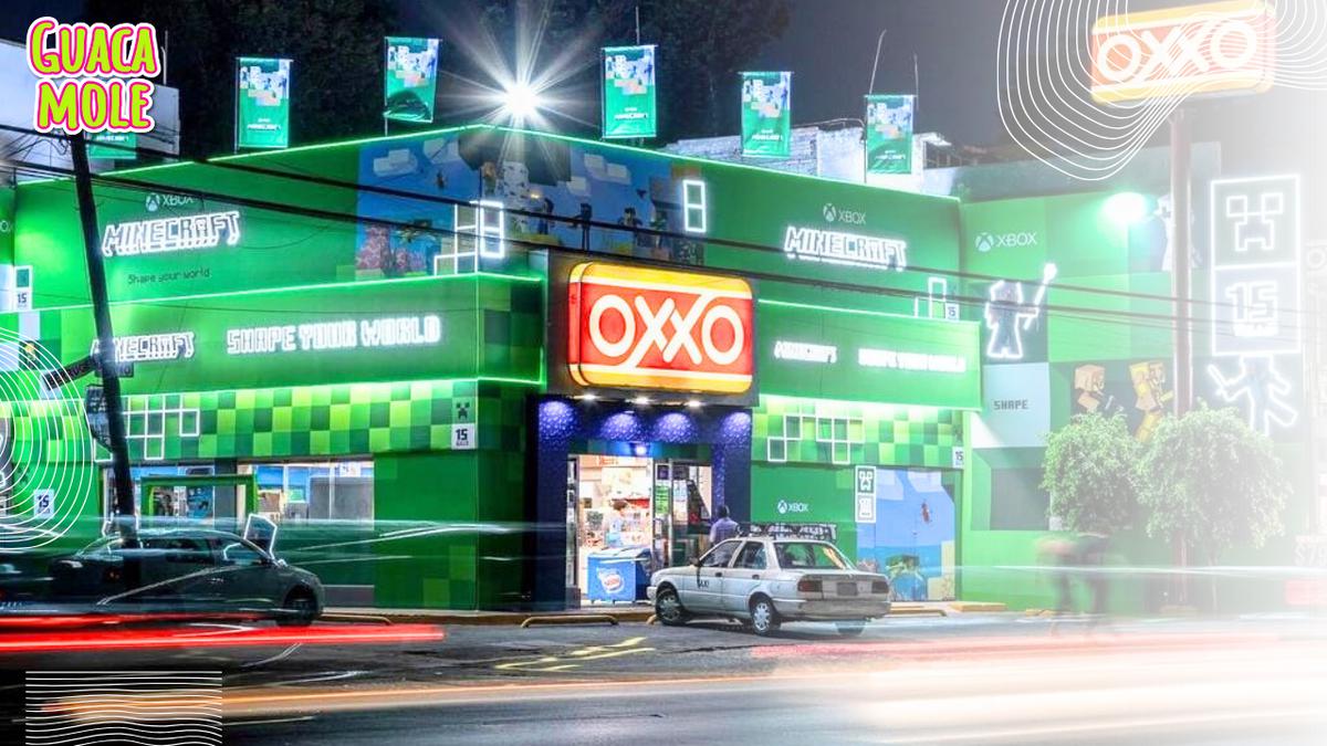 Oxxo temático Minecraft | Hasta los Oxxos pagan renta en México (tiendasoxxo/Instagram).