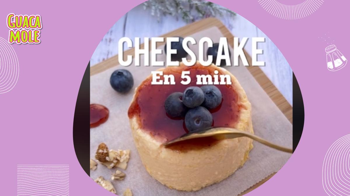 Cheesecake en 5 minutos | Prepara hoy mismo este rico y delicioso cheesecake que es fácil de hacer, además, es bajo en calorías. (TikTok/nutrifitgema)