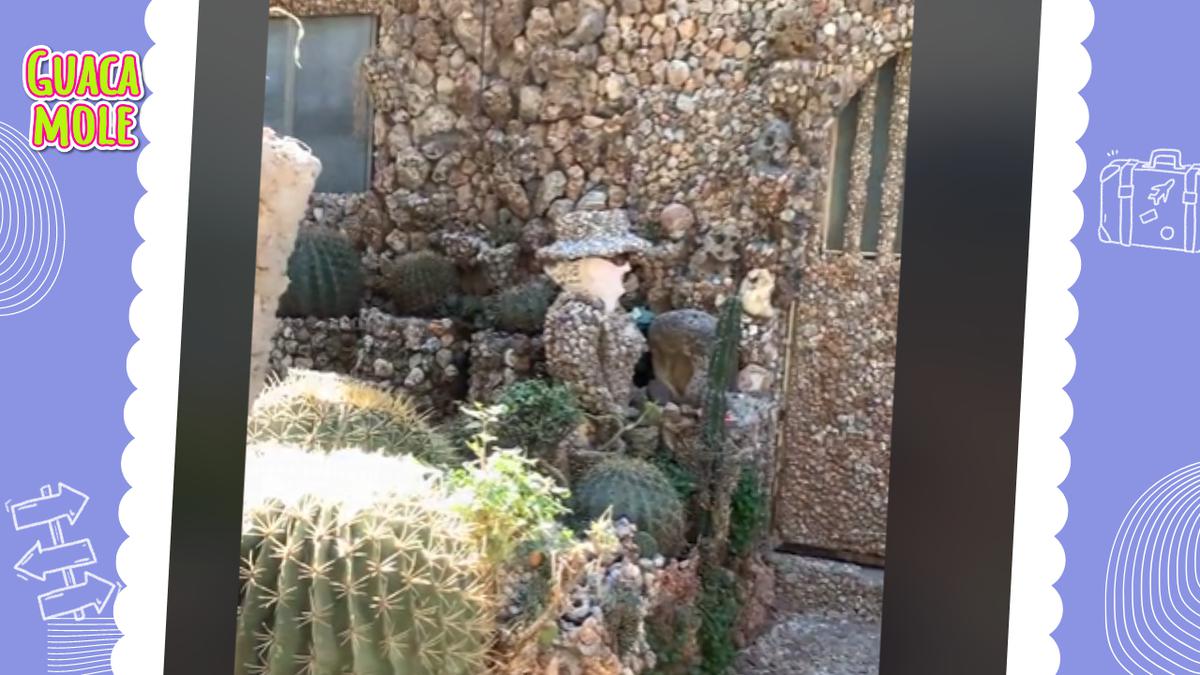 Conoce la asombrosa casa de Zacatecas que está toda adornada de piedras... ¡hasta la taza de baño!