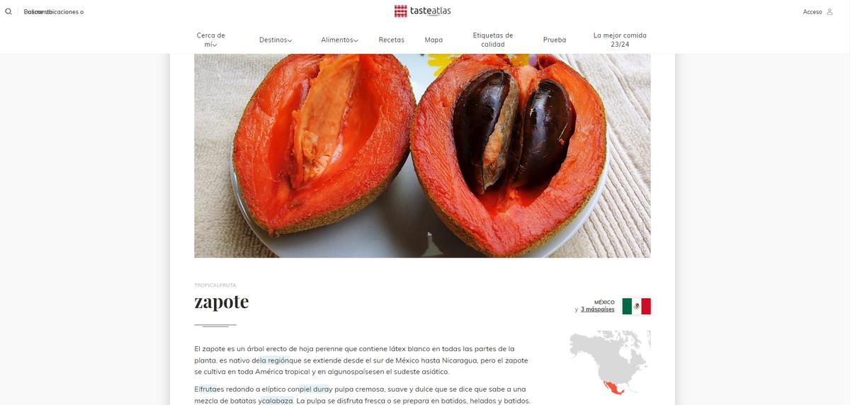 Mamey o zapote, Taste Atlas | Taste Atlas posicionó al mamey o zapote de México como una de las frutas más ricas del mundo. (Taste Atlas)
