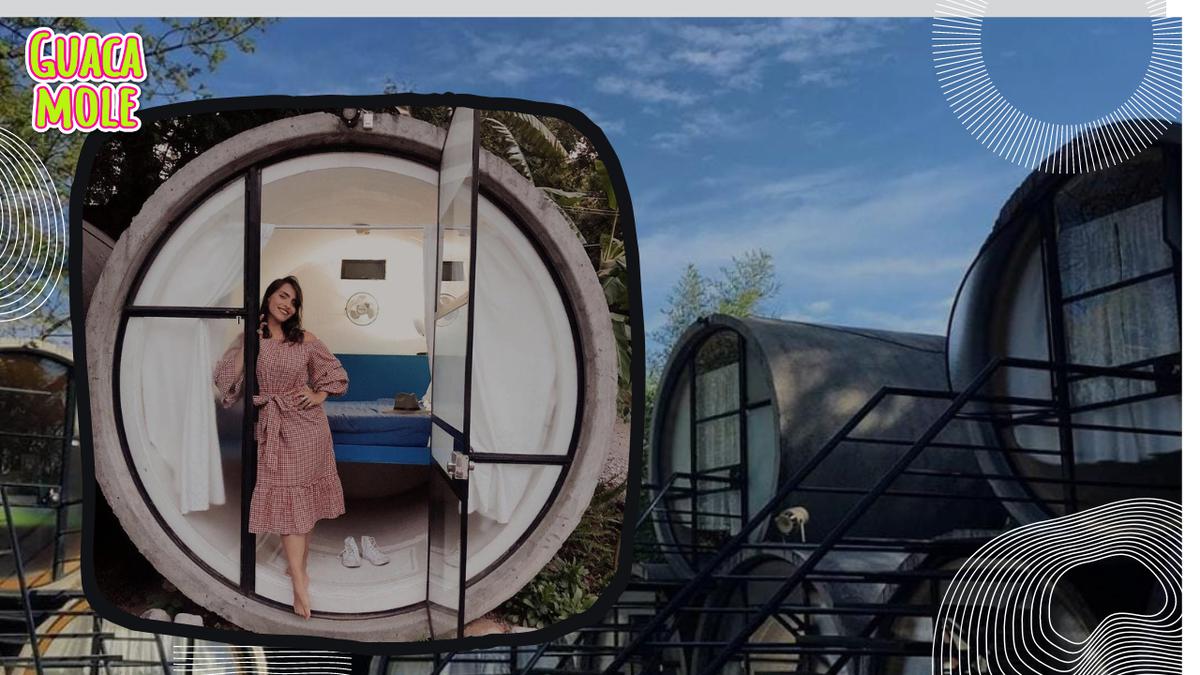 Tubo hotel | Un hotel en forma de tubo, por si te mandaron por uno (tubohotel/ Instagram) & (Maria.bonica/ Instagram).