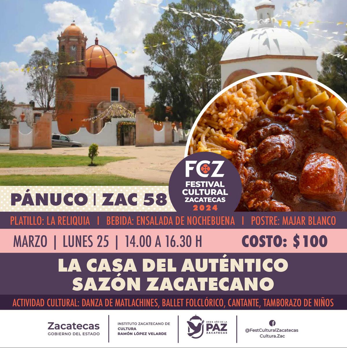 Cartel FCZ. | Deléitate con este evento gastronómico zacatecano. (Especial: Gobierno de Zacatecas).