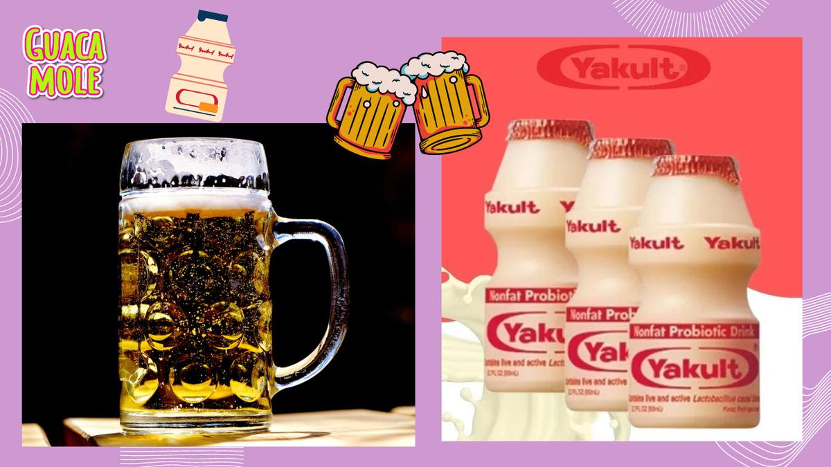 Cerveza con yakult. | La cerveza de los dioses, infusionada con el poder probiótico de Yakult. (Instagram @togracesstore y Pixabay)