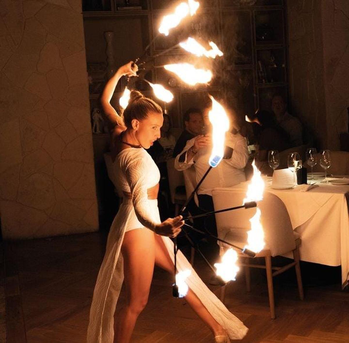 Show con fuego | En el restaurante más exclusivo de Polanco (Grupomandolina/ Instagram).