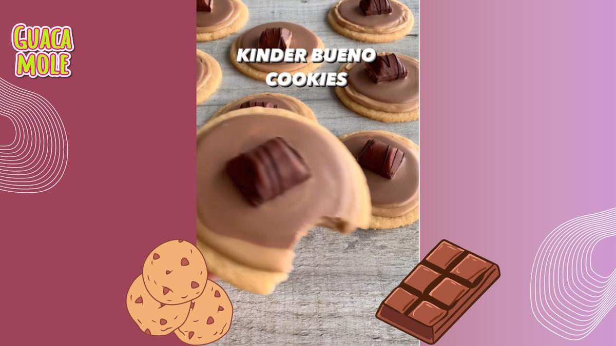 Galletas de chocolate Kinder. | Enamórate con esta receta sencilla de galletas para hacer en casa. (Especial: @fitwafflekitchen).