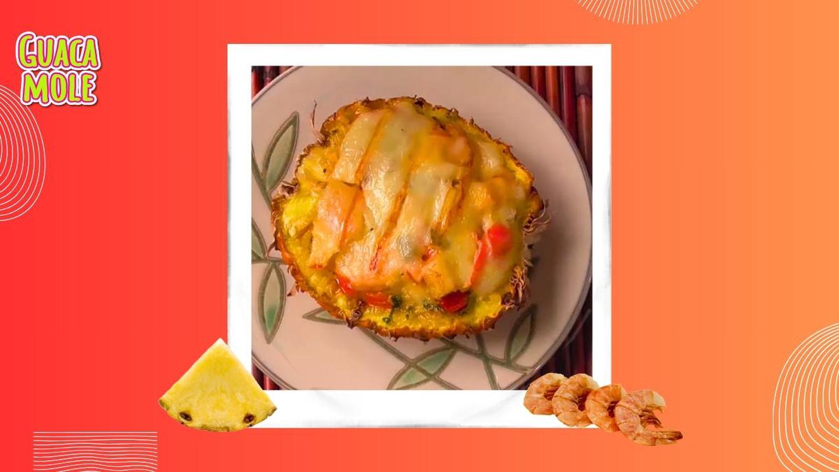 Piña rellena de camarones. | Anótate esta receta que está para morirse por su sabor exquisito. (Especial: Teresa de Anda).