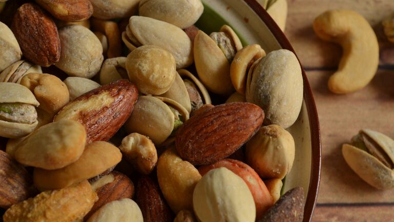 Unos ricos frutos secos.