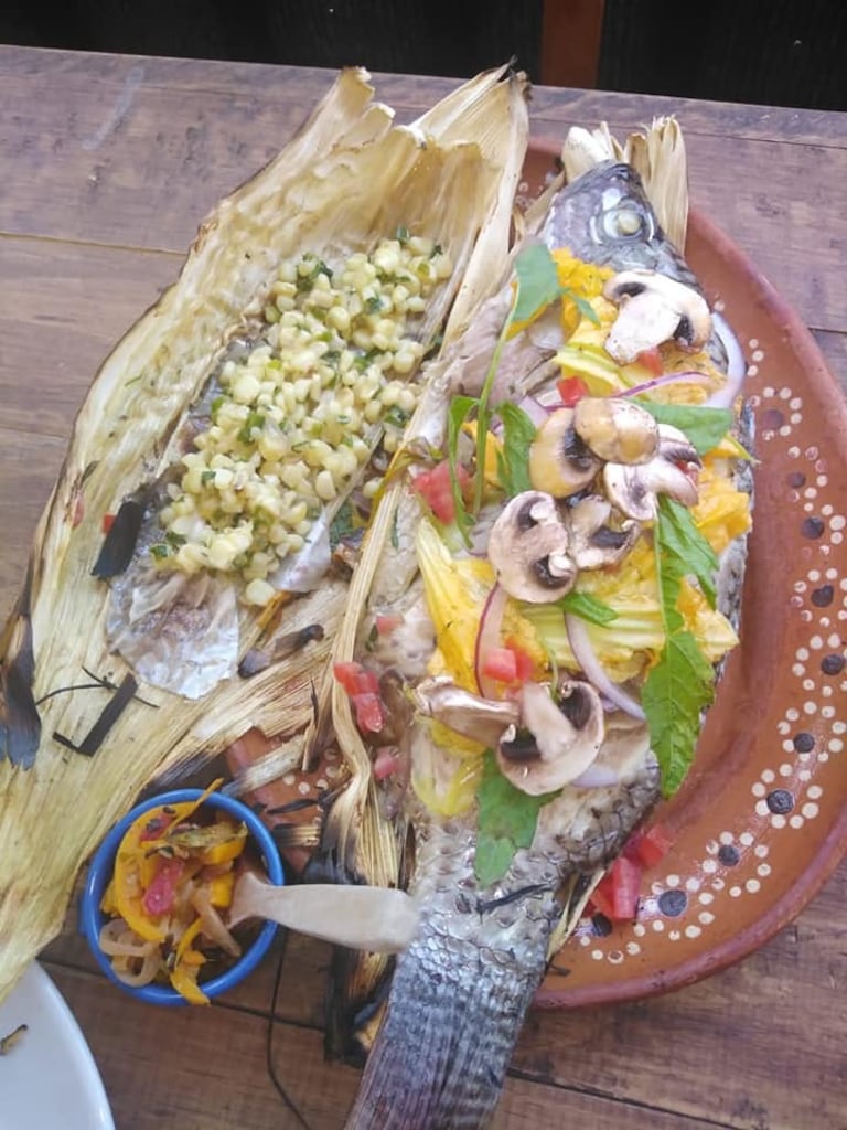 Tlalpique de pescado.