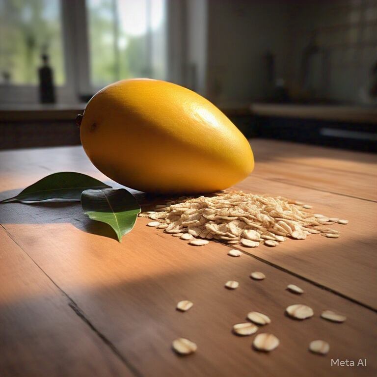 Mango y avena.