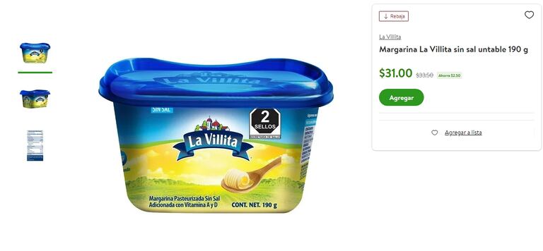 Margarina La Villita. una de las mejores y con más alta calidad.
