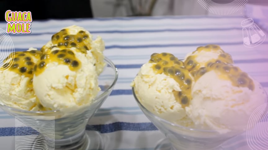 ¡Sorprende a tu familia con este auténtico y delicioso helado de maracuyá! (YouTube/Victoria Abanto)