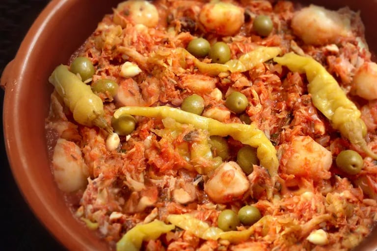 Bacalao a la vizcaína.